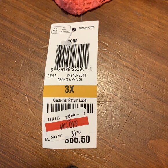 Alfani 3X Peach Blouse Women’s - Picture 2 of 4